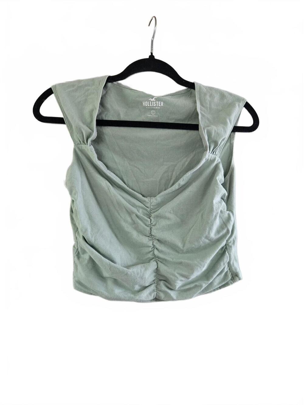 Hollister Women's Sleeveless Ruched Front Top Size L